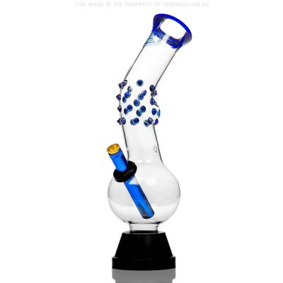 cheap glass bong with coloured glass dots made by agung bongs australia