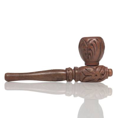 Carved Wooden Pipe 12cm