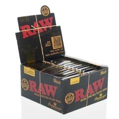 RAW Black Connoisseur King Size Slim With Tips BOX