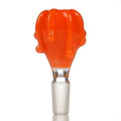 Twisted Inspiration Glass Drip Cone Orange 14mm
