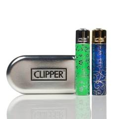 Clipper Lighter Metal Blue Or Green