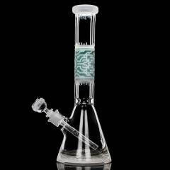 Milkyway 9mm Etched Beaker - Empathic (Clear Stem)