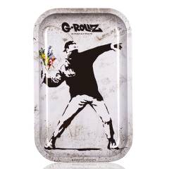 G-Rollz Medium Rolling Tray Banksy's Flower Thrower