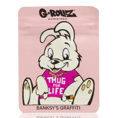 G-Rollz 10pk Smell Proof Bags 65mm x 85mm Banksy's Thug For Life