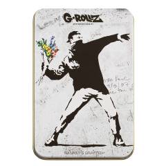 G-Rollz Metal Stash Tin Banksy's Flower Thrower