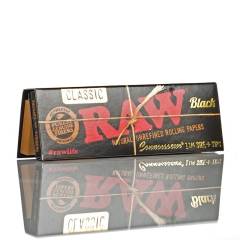 RAW Black Connoisseur 1 1/4 With Tips