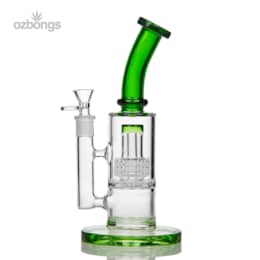 OzBongs Cage Percolator Bong 27cm Green