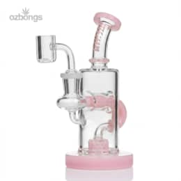 HITTN Glass Shower Dab Rig 17cm Pink