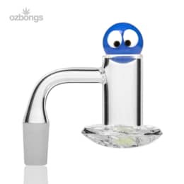 OzBongs Quartz Blender Banger Set Eyes Blue 14mm