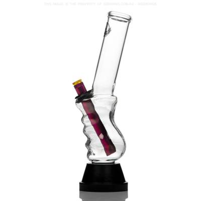 medium gripper glass bong with metal stem and cone