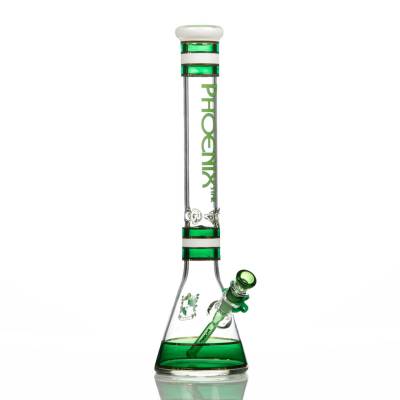 Phoenix Star Beaker Glass Bong Extra Large Colourline 45cm Green