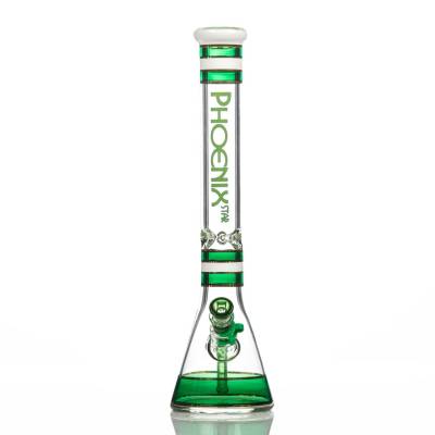 Phoenix Star Beaker Glass Bong Extra Large Colourline 45cm Green