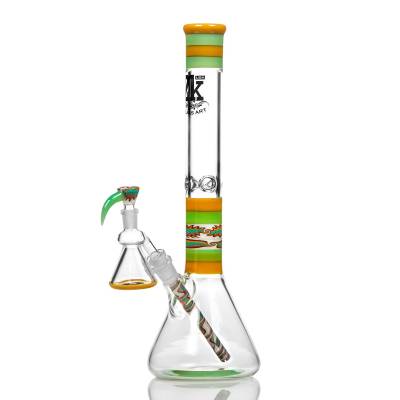 Beautiful high end glass beaker bong with ash catcher
