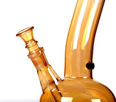 gold glass on glass close up shot of the agung bongs bubble lustre from ozbongs australia