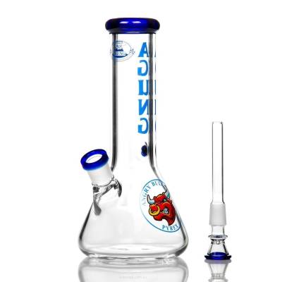 glass beaker bong with glass stem