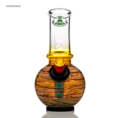 baby colour glass bong with metal stem from agung bongs