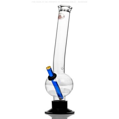 Large Agung glass bubble bong with metal stem and cone.
