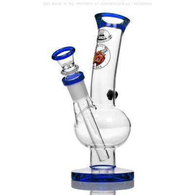 agung bongs glass bubble bong with blue coloured accents