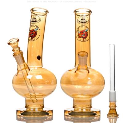 gold glass bong with bubble chamber australia