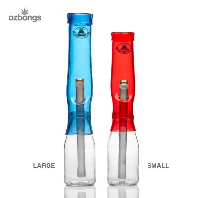 multicoloured rubber bong with metal stem