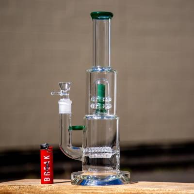 OzBongs Inline to UFO Heavy Tube 34cm Green