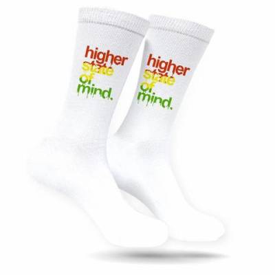 Stonerdays Socks Higher State of Mind White