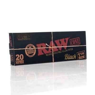 RAW Black 1.25 Cones 20pk
