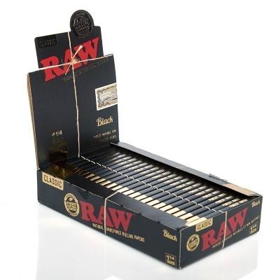 RAW Black 1 1/4 Papers BOX