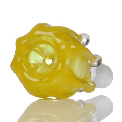 Twisted Inspiration Glass Drip Cone Yellow 14mm