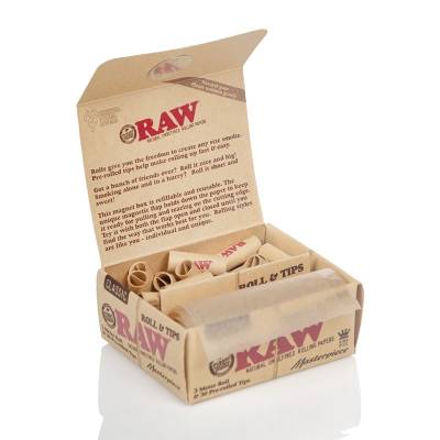 RAW Masterpiece Rolls & Tips King Size 3mtr
