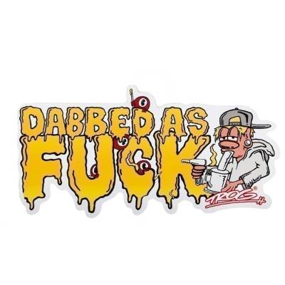 Trog Dabbed As Fuck Sticker Large