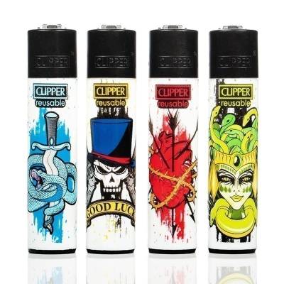 Clipper Lighter Tattoo Style