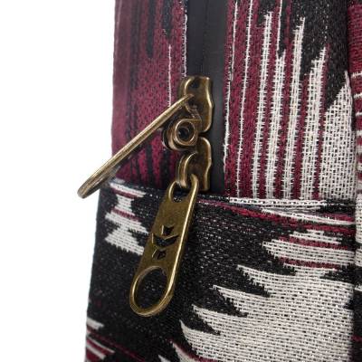 Revelry The Shorty Smell Proof Backpack Maroon Pattern