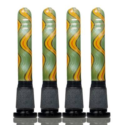 DhOP Worked Diffuser Stem 18mm - 14mm Green & Yellow