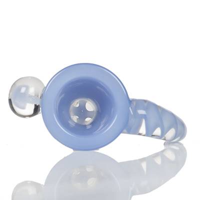 4 Hole Marble Horn Cone 14mm Blue