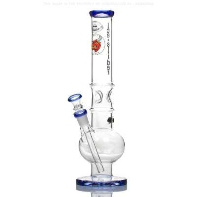 bubble glass bong with blue accents for aussie stoners
