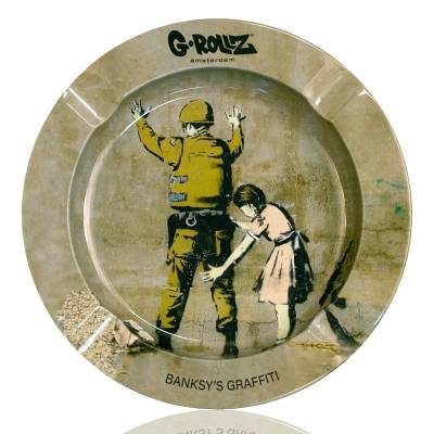 G-Rollz Metal Ashtray Banksy's Soldier Frisked