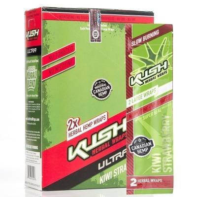 Kush Herbal Hemp Wraps 2pk Kiwi-Strawberry