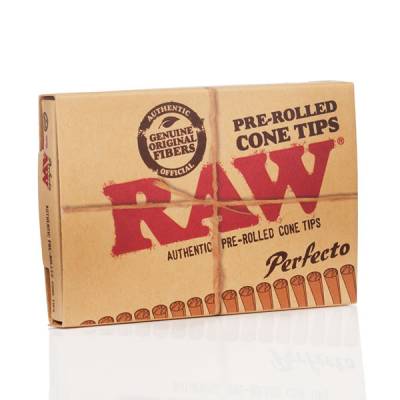 RAW Pre-Rolled Cone Tips Perfecto